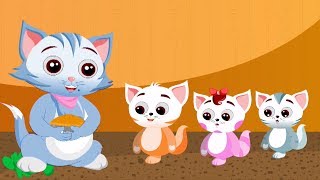 Три маленьких котята | Котята рифма для детей | потешки для детей | Three Little Kittens Rhyme