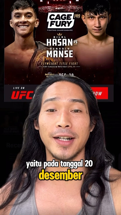 RENALDY MANSE setelah hilang akan melawan BILAL HASAN dalam perebutan sabuk di Amerika 🫣