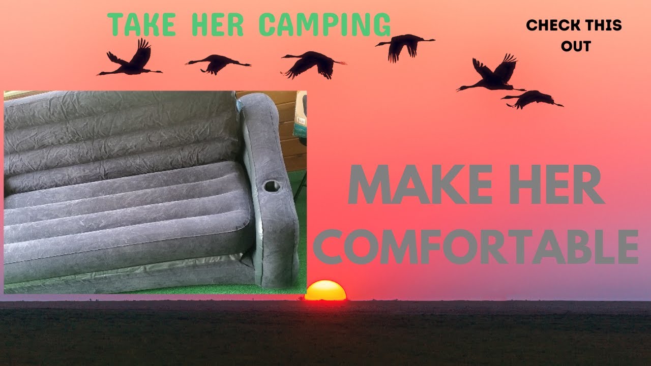 Intex Inflatable Pull-Out Sofa: Built-in Cupholder/ Velvety Surface/ 2-in-1 Valve/ Folds 46"x88"x26"