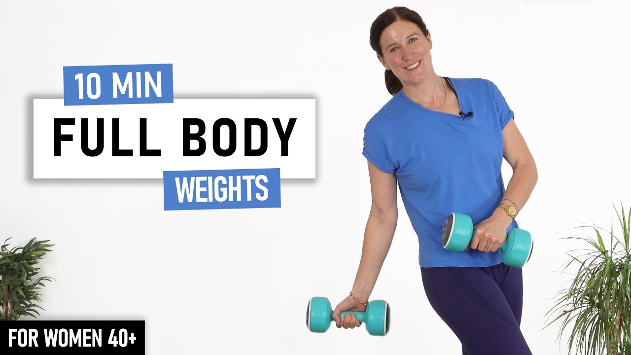 10 MIN Full Body Weights Workout for Women over 40 - YouTube