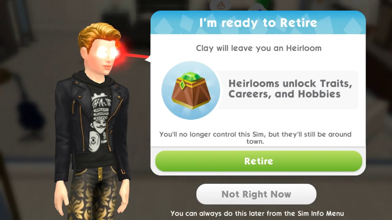 How to retire your sim|sims mobile - YouTube