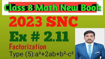 8 Class Math Exercise 2.11 New Book 2023|| Factorization