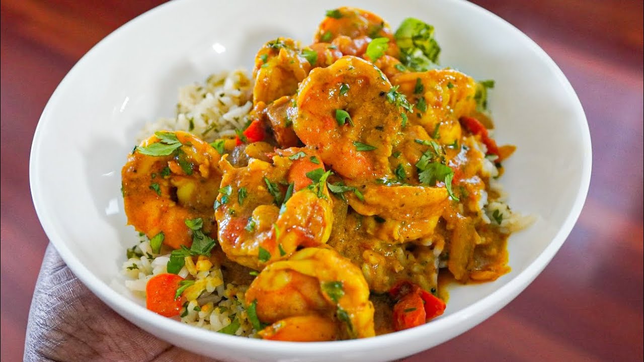 shrimp curry, curry shrimp, coconut curry shrimp, coconut shrimp, jam...