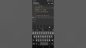 Left sided hollow Triangle with * using c code | Coding in phone | Short coding video