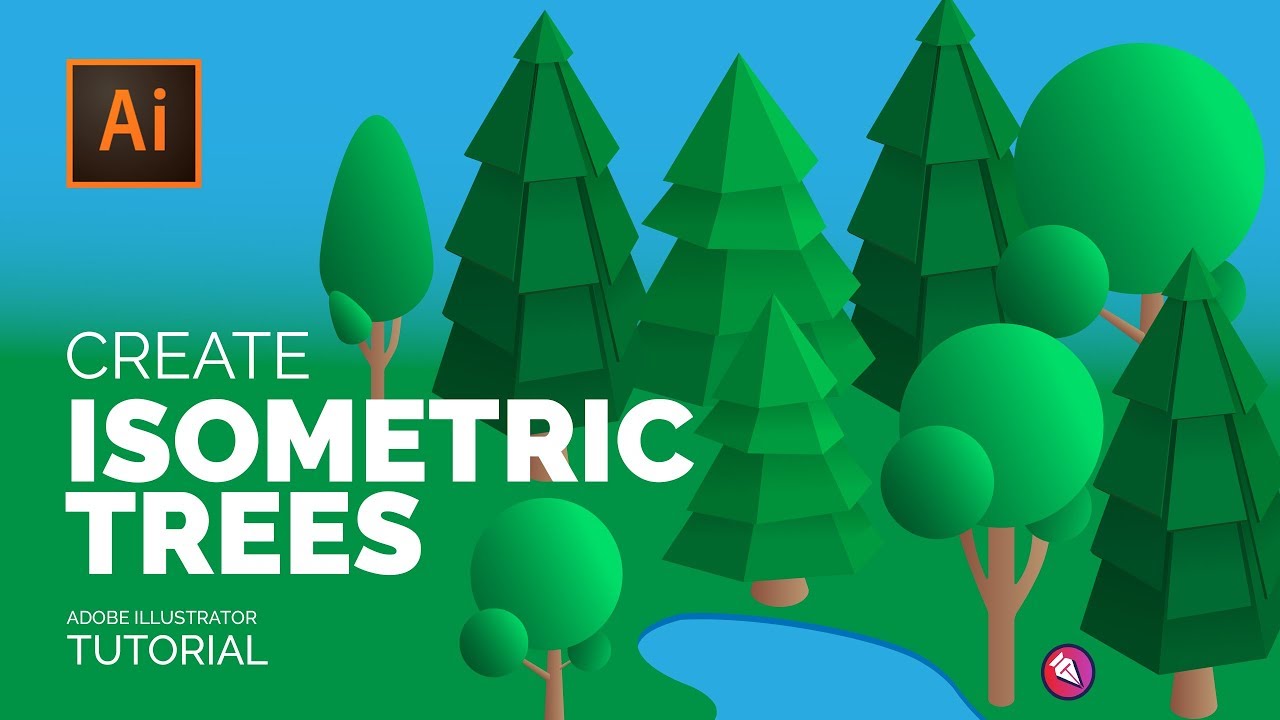 How to Create Isometric Trees in Adobe Illustrator 2019 - Tutorial