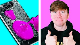 Trying 18 STUPID LIFE HACKS THAT DESERVE TWO THUMBS UP by 5 Minute Crafts!