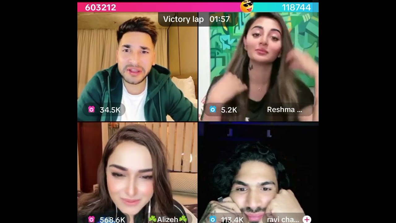 waliullah very funny tik tok live with aliza #reshma