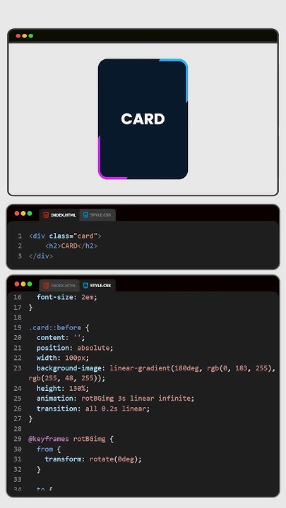 CARD | HTML | CSS #coding - YouTube