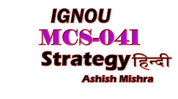 IGNOU MCS-041 strategy | Question paper preparation strategy in hindi mcs-041 ignou