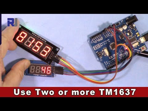 Using multiple TM1637 4 digits LED Display with Arduino