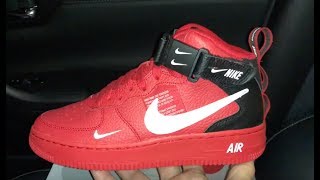 air force 1 lv8 red mid