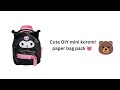 Cute DIY mini kuromi paper bag pack 💓#crafteraarya #artandcraft #artyoutuber #creative #kuromi