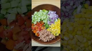 Sumple tuna and corn salad easyrecipe salad yum