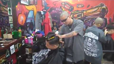 Vietnam's BEST Barbershop!!!!!! "Chicano Style" Barbershop in Hanoi/HCMC