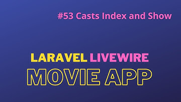 Laravel Livewire Tutorial Create Movie Website #53 Cast Frontend Index and Show