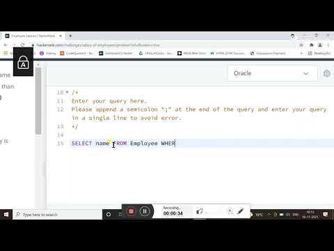 Employee Salaries || HACKERRANK SOLUTION || SQL || ORACLE || FOR BEGINNERS