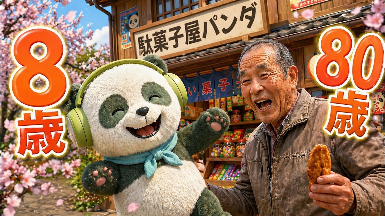 8-year-old and 80-year-old (BGM) Panda-kun Song 🎧 - YouTube