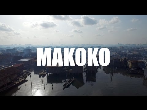 Drone flight over Makoko 'slum' in Lagos