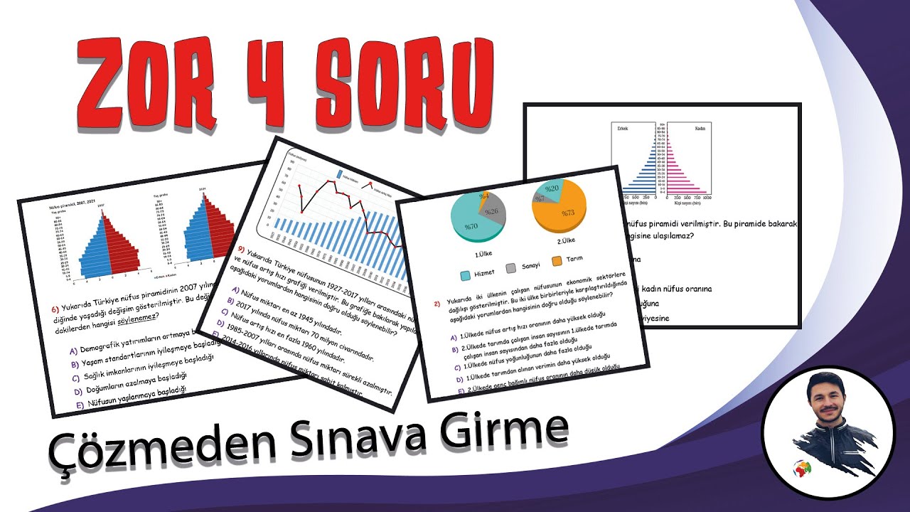 ZOR  SORU ÇÖZÜMÜ 📌Nüfus , Grafik, Tablo, Piramit Okuma , Yorumlama 📌Tyt - Ayt - Kpss Coğrafya