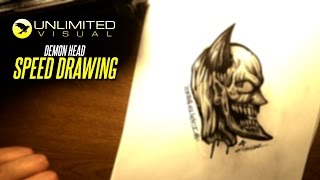 Speed Drawing : Demon Head (Unlimited Visual)