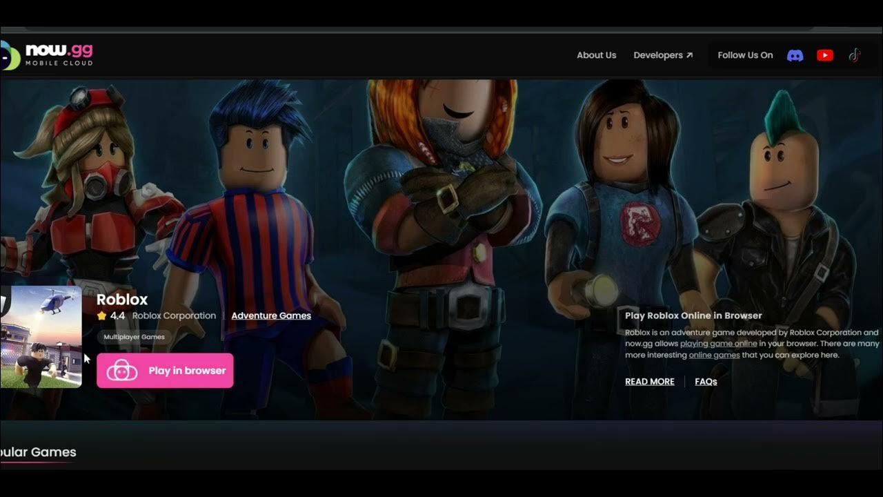 NOW.GG ROBLOX LOGIN, PLAY ROBLOX ONLINE ON PC & MOBILE FOR FREE