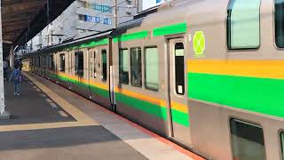 E233系3000番台横コツE-15編成+横コツE-72編成戸塚駅発車
