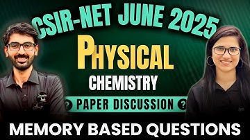 CSIR NET June 2025 Chemistry Solutions | Memory Based Questions | Answer Key|Exam Analysis Chemistry