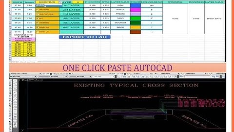 EXCEL TO AUTOCAD CROSS SECTION PART- 2