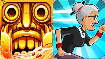 Temple Run 2 Blazing Sands VS Angry Gran Run Android iPad iOS Gameplay