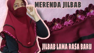 tutorial renda rajut//membuat renda jilbab dengan benang rajut