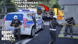 Military Police Action Against Armed Intruders Entering TNI Headquarters! GTA 5 Indonesian Police... screenshot 2