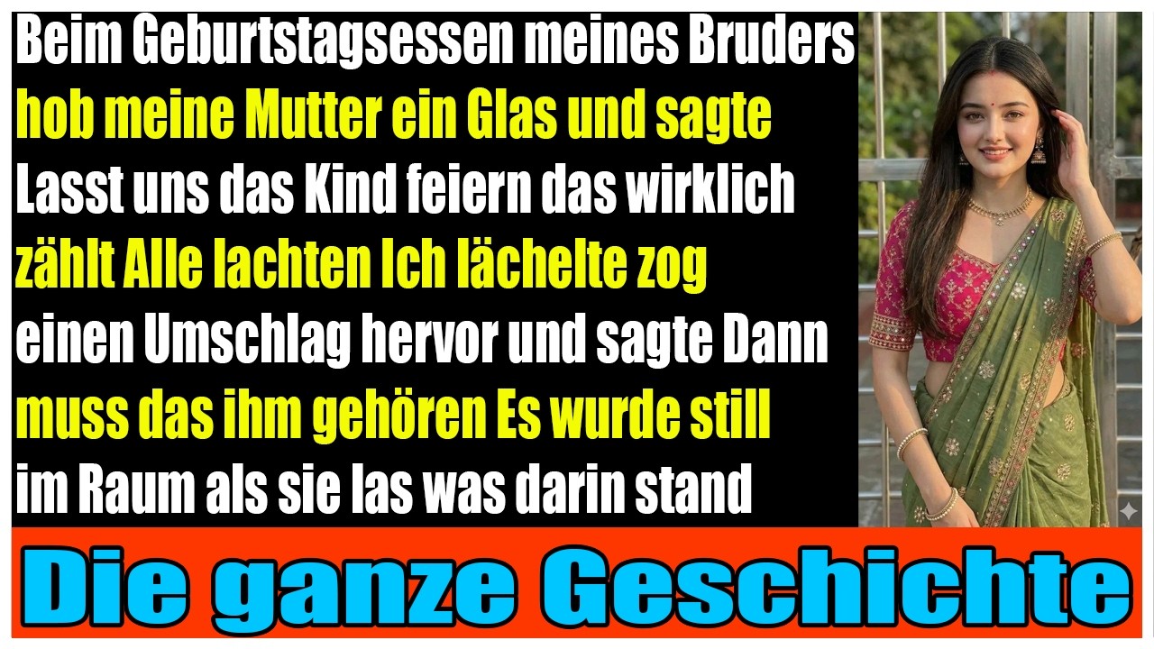 Beim Geburtstag meines Bruders sagte meine Mutter etwas das alles veränderte