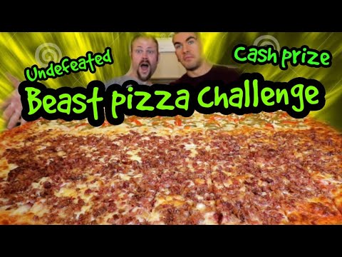 Undefeated Beast Pizza Challenge! The Biggest Pizza Challenge In New York! Man Vs Food