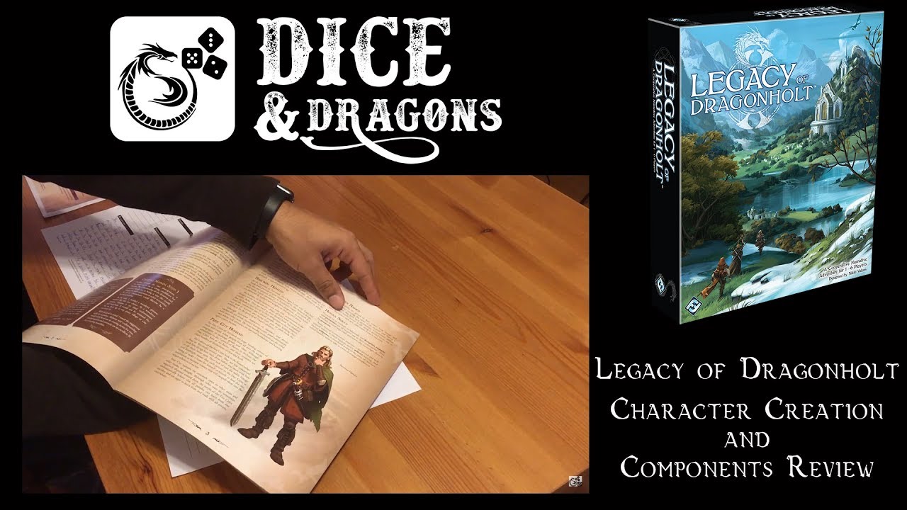Dice and Dragons - Legacy of Dragonholt Character Creation and Components Review