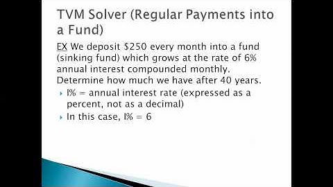 TVM Solver--Regular Payments, Part 1 (TIU Math Dept)
