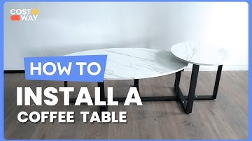 How to Install the Set of 2 Nesting Coffee Table | JV10491 #costway #howto
