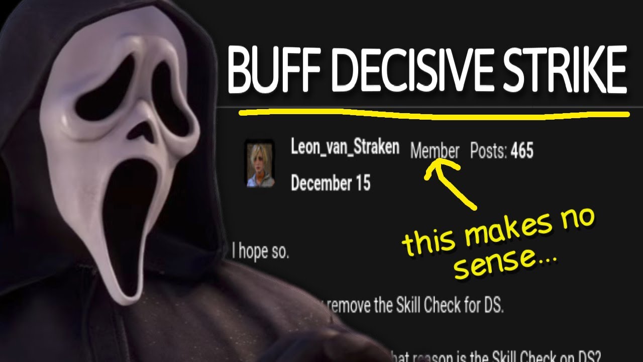 Survivor Main Wants Decisive Strike BUFFED...