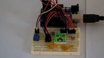 Arduino Uno and SPI 8x8 LED Display MAX7219 | منشن#