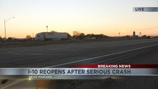 Eastbound lanes of I-10 re-open near Marana