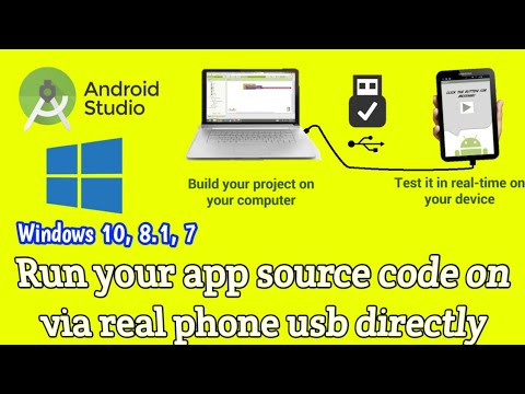 How to run app source code real phone usb directly on Android studio