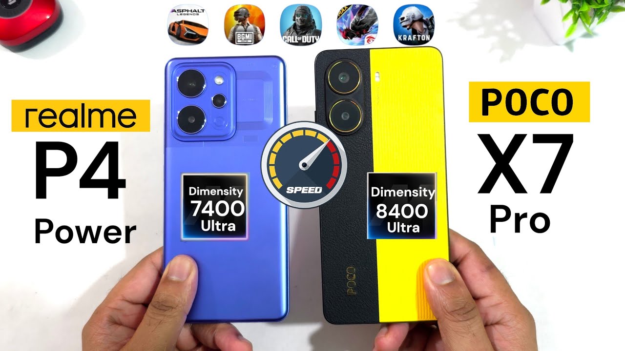 Сравнение скорости Realme P4 Power и POCO X7 Pro 🔥🔥🔥 