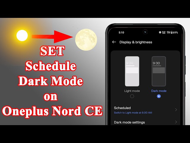 How to set my dark mode schedule in Oneplus Nord - YouTube