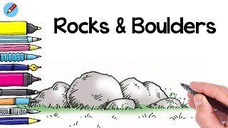 Draw Rocks and Boulders