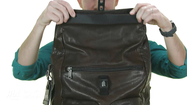 Tumi Alpha Bravo Luke Roll-Top Leather Backpack 92...