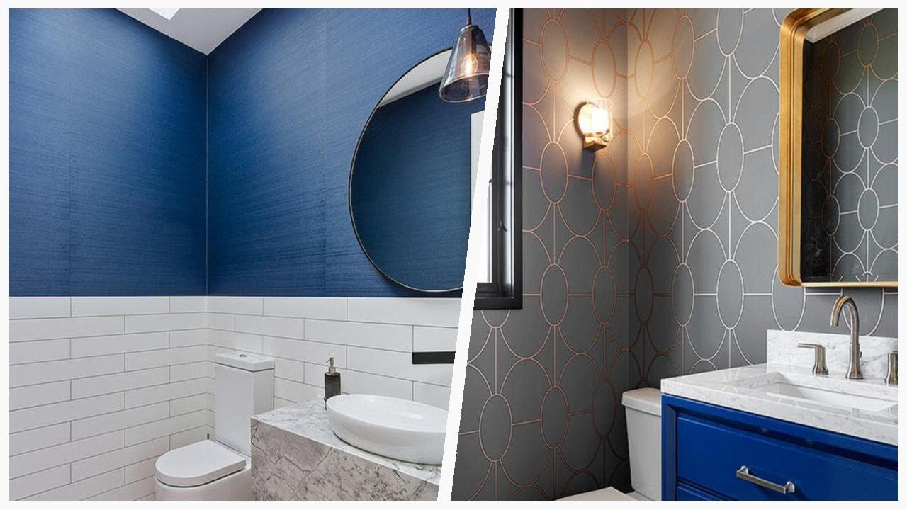 Transform Your Blue Powder Room with Chic Marble Accents | Designer ...