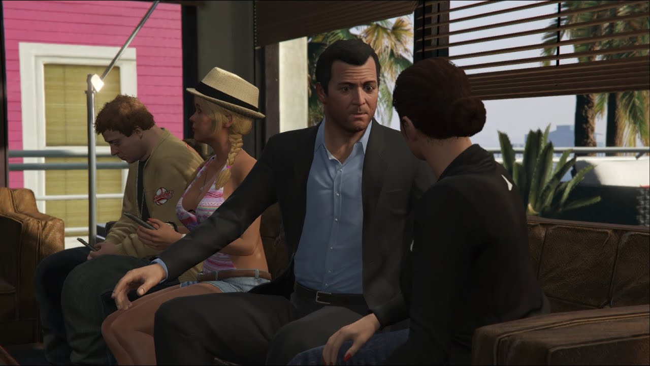 Michael Reuniting the Family GTA 5 story mode gameplay - YouTube