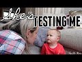 SHE'S TESTING ME| DAY IN THE LIFE OF A TODDLER| Tres Chic Mama