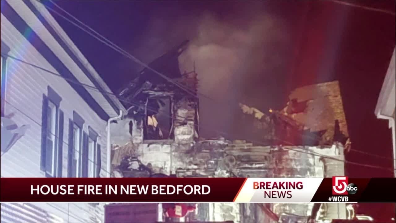 Fire rips through New Bedford house - YouTube