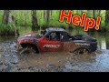 Desert racer stuck in a mud bog  best rc car day out ever traxxas udr