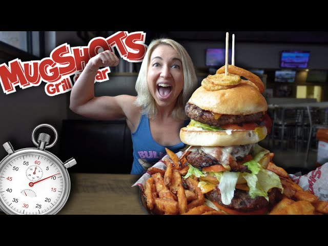 THE TRIPLE MUGSHOT BURGER CHALLENGE | 12 MINUTE TIME LIMIT - YouTube